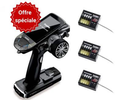 Radio 10PX- avec 3 récepteurs R404SBS FUTABA