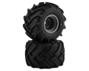 Pneus Fling Kings - Monté/collé - gomme jaune (E-Revo 2.0 / Kraton) J-CONCEPTS